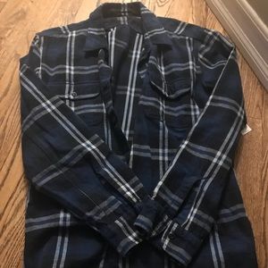 NWOT Blue Plaid Flannel Shirt